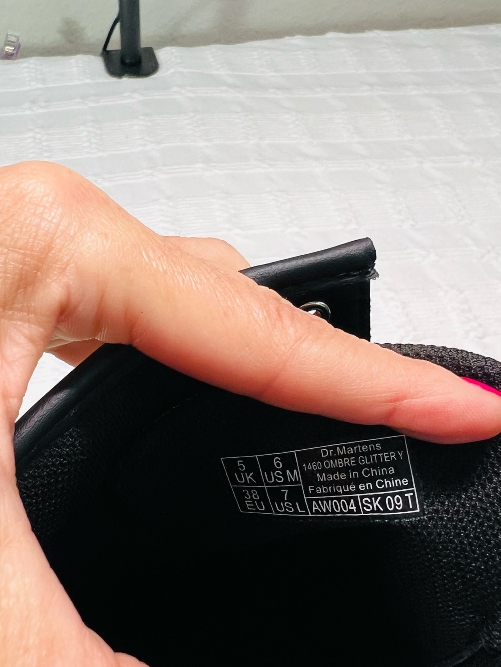 Dr. Martens Black Ombré Glittery Air Wait Boots - Picture 3 of 10